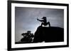 A Mahout Demonstrates His Archery Skills During a Regular Training Exercise with His Elephant-Sukree Sukplang-Framed Photographic Print