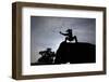 A Mahout Demonstrates His Archery Skills During a Regular Training Exercise with His Elephant-Sukree Sukplang-Framed Photographic Print