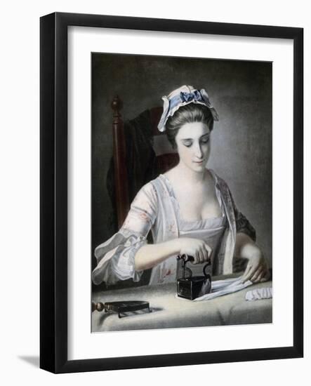 A Maid Ironing, 18th Century-George Morland-Framed Giclee Print