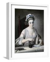 A Maid Ironing, 18th Century-George Morland-Framed Giclee Print