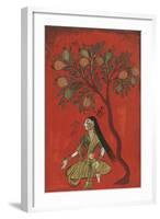 A Maiden Seated Beneath a Pomergranate Tree-null-Framed Giclee Print