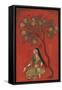 A Maiden Seated Beneath a Pomergranate Tree-null-Framed Stretched Canvas
