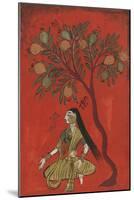 A Maiden Seated Beneath a Pomergranate Tree-null-Mounted Giclee Print