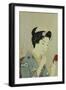 A Maiko Applying Rouge to Her Lips-Hashiguchi Goyo-Framed Giclee Print