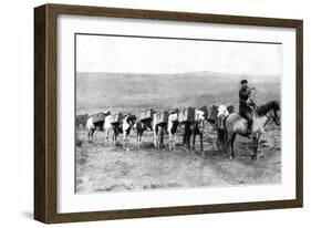 A Mail Caravan Crossing the Icelandic Plains, Iceland, 1922-null-Framed Giclee Print