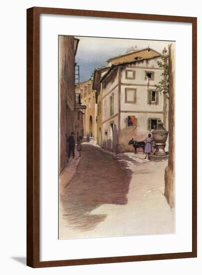 'A Majorcan Street Scene', 20th century (1931)-Cecil Aldin-Framed Giclee Print
