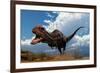 A Majungasaurus Breaks into a Run Upon Seeing Prey-null-Framed Art Print