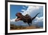 A Majungasaurus Breaks into a Run Upon Seeing Prey-null-Framed Art Print