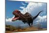 A Majungasaurus Breaks into a Run Upon Seeing Prey-null-Mounted Premium Giclee Print