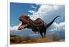 A Majungasaurus Breaks into a Run Upon Seeing Prey-null-Framed Art Print