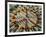 A Makeshift Peace Sign of Flowers Lies on Top John Lennon's Strawberry Fields Memorial-null-Framed Photographic Print