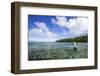 A Male Angler Making Casts on a Saltwater Flat at Alphonse Island, Seychelles-Matt Jones-Framed Photographic Print