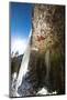 A Male Climber on the 30-Foot Horizontal Roof Route in the Bingo Cave at Hyalite Canyon in Montana-Ben Herndon-Mounted Photographic Print