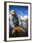 A Male Fly Fishing Guide Holds a Beautiful Male Brook Trout-Matt Jones-Framed Photographic Print