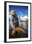 A Male Fly Fishing Guide Holds a Beautiful Male Brook Trout-Matt Jones-Framed Photographic Print