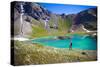 A Male Hiker in Ice Lake Basin, Colorado-Brad Beck-Stretched Canvas