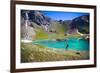 A Male Hiker in Ice Lake Basin, Colorado-Brad Beck-Framed Photographic Print