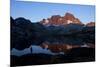 A Male Hiker Is Silhouetted in Garnet Lake Along the John Muir Trail in California-Brett Holman-Mounted Photographic Print