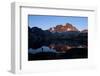 A Male Hiker Is Silhouetted in Garnet Lake Along the John Muir Trail in California-Brett Holman-Framed Photographic Print