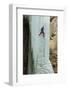 A Male Ice Climber Climbing the 6th Pitch of Broken Hearts, (Wi5), Cody Wyoming-Daniel Gambino-Framed Photographic Print