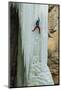 A Male Ice Climber Climbing the 6th Pitch of Broken Hearts, (Wi5), Cody Wyoming-Daniel Gambino-Mounted Photographic Print