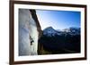 A Male Ice Climber Climbs over Easy (Wi3) in Hyalite Canyon in Montana-Ben Herndon-Framed Photographic Print