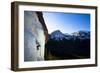 A Male Ice Climber Climbs over Easy (Wi3) in Hyalite Canyon in Montana-Ben Herndon-Framed Photographic Print