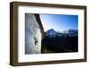 A Male Ice Climber Climbs over Easy (Wi3) in Hyalite Canyon in Montana-Ben Herndon-Framed Photographic Print