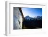 A Male Ice Climber Climbs over Easy (Wi3) in Hyalite Canyon in Montana-Ben Herndon-Framed Photographic Print