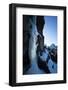 A Male Ice Climber Climbs the Scepter, a Hyalite Canyon Classic, During a Bluebird Day in Montana-Ben Herndon-Framed Photographic Print