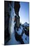A Male Ice Climber Climbs the Scepter, a Hyalite Canyon Classic, During a Bluebird Day in Montana-Ben Herndon-Mounted Photographic Print