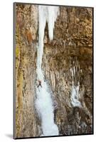 A Male Ice Climber on the First Pitch of Zenith Ice Route Near Banks Lake in Washington-Ben Herndon-Mounted Photographic Print