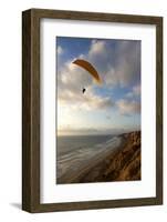 A Male Paraglider at the Torrey Pines Gliderport in San Diego, California-Brett Holman-Framed Photographic Print