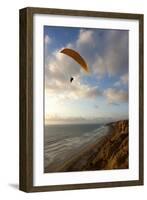 A Male Paraglider at the Torrey Pines Gliderport in San Diego, California-Brett Holman-Framed Photographic Print