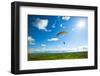 A Male Paraglider Flies Out over the Rolling Hills of the Palouse in Eastern Washington-Ben Herndon-Framed Photographic Print