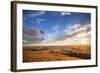 A Male Paraglider Paraglides Above Rolling Farm Lands at Sunset Near Moscow, Idaho-Ben Herndon-Framed Photographic Print