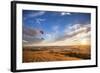 A Male Paraglider Paraglides Above Rolling Farm Lands at Sunset Near Moscow, Idaho-Ben Herndon-Framed Photographic Print