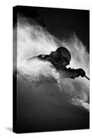 A Male Skier Is Enclosed in Powder at Snowbird, Utah-Adam Barker-Stretched Canvas