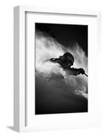 A Male Skier Is Enclosed in Powder at Snowbird, Utah-Adam Barker-Framed Photographic Print
