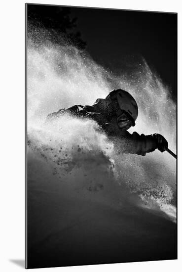 A Male Skier Is Enclosed in Powder at Snowbird, Utah-Adam Barker-Mounted Photographic Print