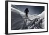 A Male Skier Skins Up for Another Run in the Backcountry Near Mount Baker, Washington-Jay Goodrich-Framed Photographic Print