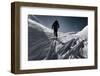 A Male Skier Skins Up for Another Run in the Backcountry Near Mount Baker, Washington-Jay Goodrich-Framed Photographic Print