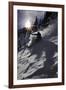 A Male Skier Travels Down the Mountain at Snowbird, Utah-Adam Barker-Framed Photographic Print