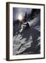A Male Skier Travels Down the Mountain at Snowbird, Utah-Adam Barker-Framed Photographic Print