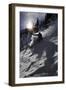 A Male Skier Travels Down the Mountain at Snowbird, Utah-Adam Barker-Framed Photographic Print