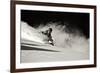 A Male Skier Travels Down the Slopes at Snowbird, Utah-Adam Barker-Framed Photographic Print