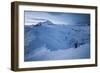 A Male Snowboarder in the Backcountry of North Cascades National Park, Washington-Steven Gnam-Framed Photographic Print