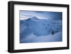 A Male Snowboarder in the Backcountry of North Cascades National Park, Washington-Steven Gnam-Framed Photographic Print