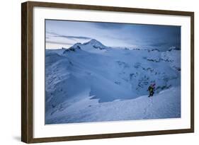 A Male Snowboarder in the Backcountry of North Cascades National Park, Washington-Steven Gnam-Framed Photographic Print