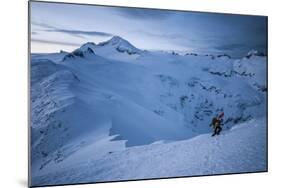 A Male Snowboarder in the Backcountry of North Cascades National Park, Washington-Steven Gnam-Mounted Photographic Print